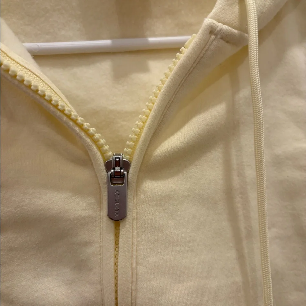 Athleta Yellow Forever Fleece Cropped Full Zip Size XXS - Picture 4 of 10